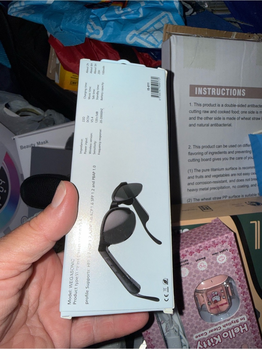 Black Wireless Audio Sunglasses with Built-In Headset